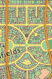 Layout of Hillfields Estate